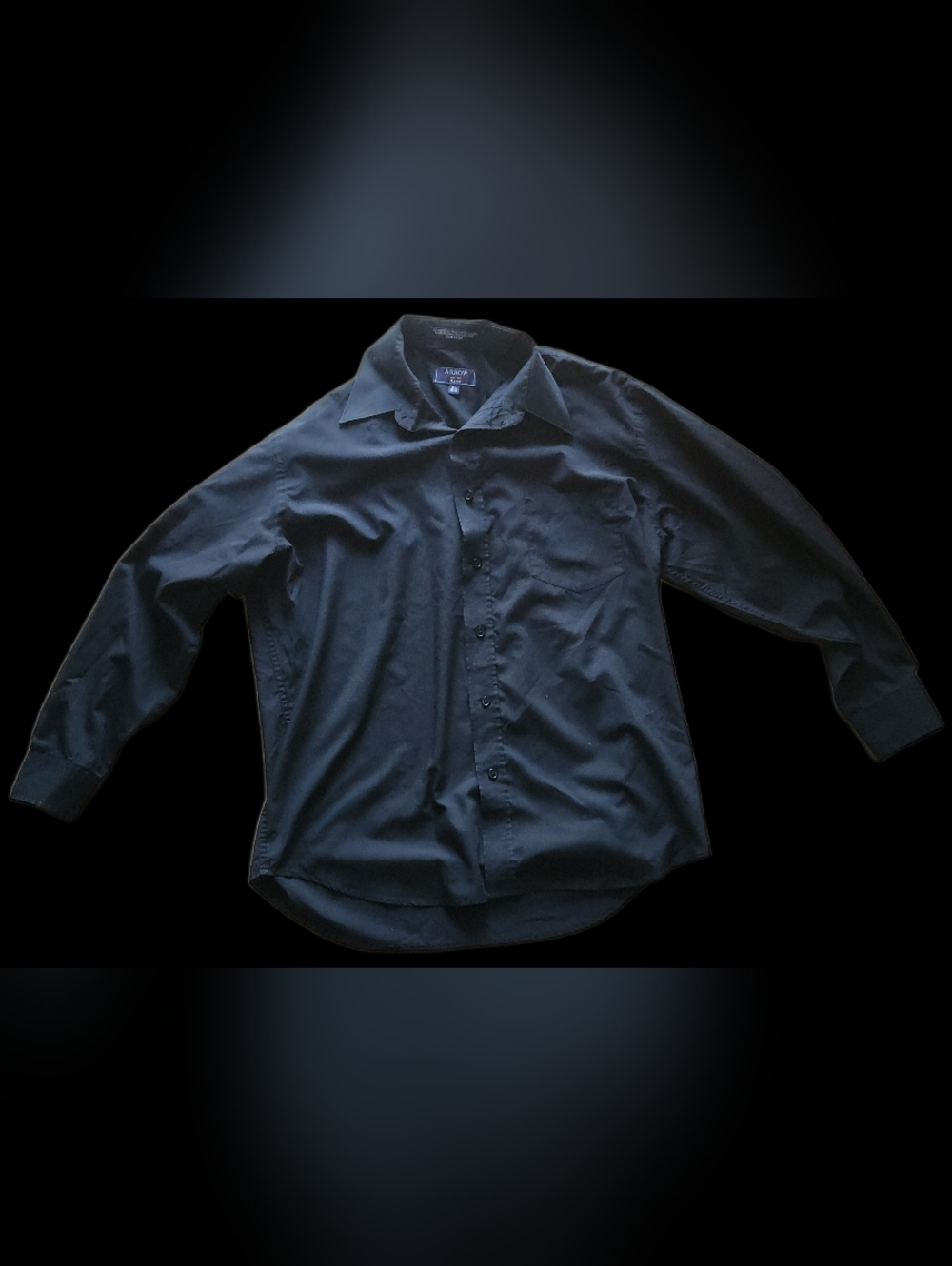 #MC22 Arrow Black Men's Dress Shirt - Point Collar Button-Down